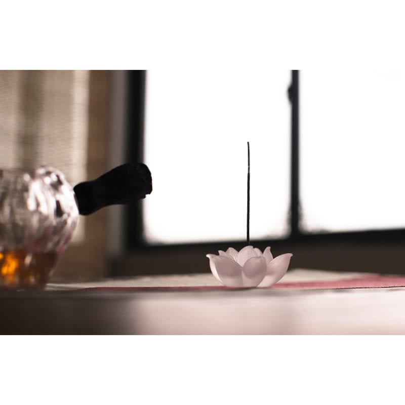 Mini Lotus Liuli Crystal Healing Meditation Stick Incense Burner - Image 21