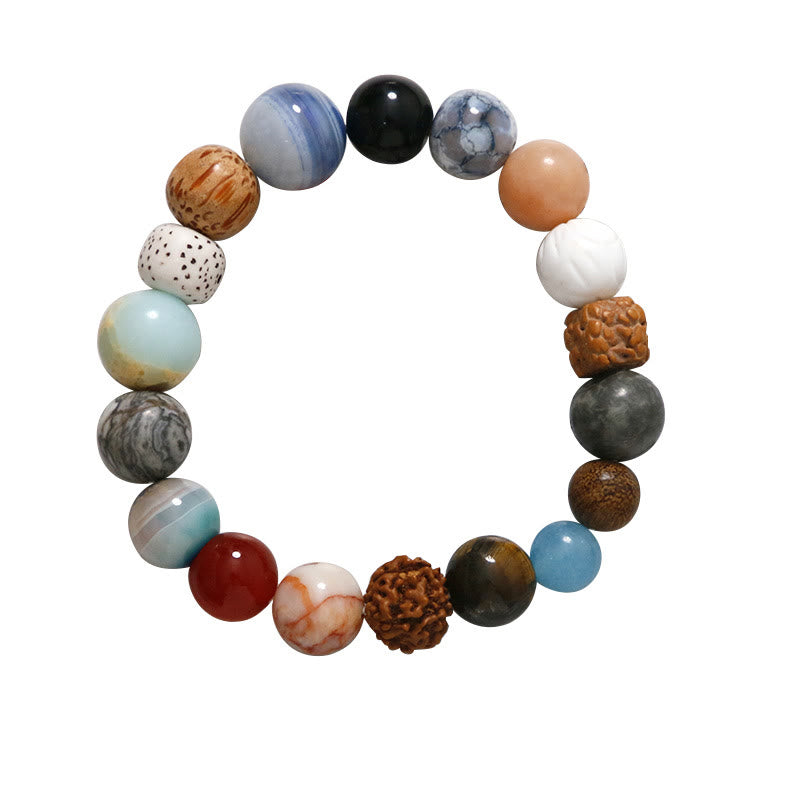 Natural Bodhi Seed Crystal Stone Agate Keep Away Evil Spirits Bracelet - Image 13