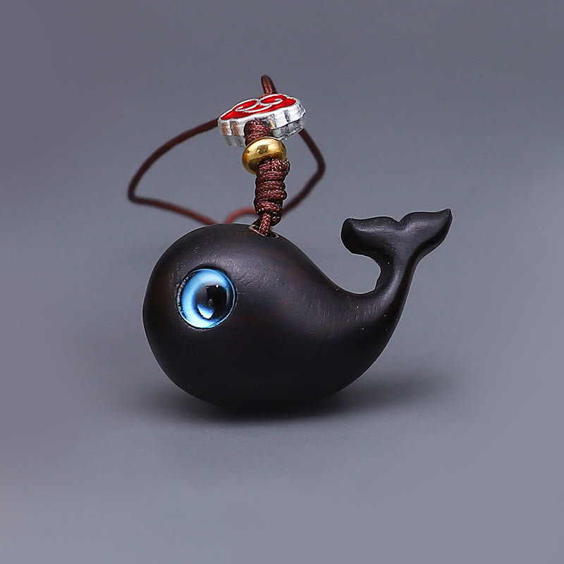 Green Sandalwood Mini Cute Animal Rabbit Cat Deer Whale Prosperity Phone Hanging Decorations - Image 9