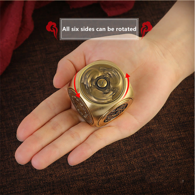 Four Beasts Feng Shui Yin Yang Bagua Copper Coin Harmony Rotatable Decoration - Image 10