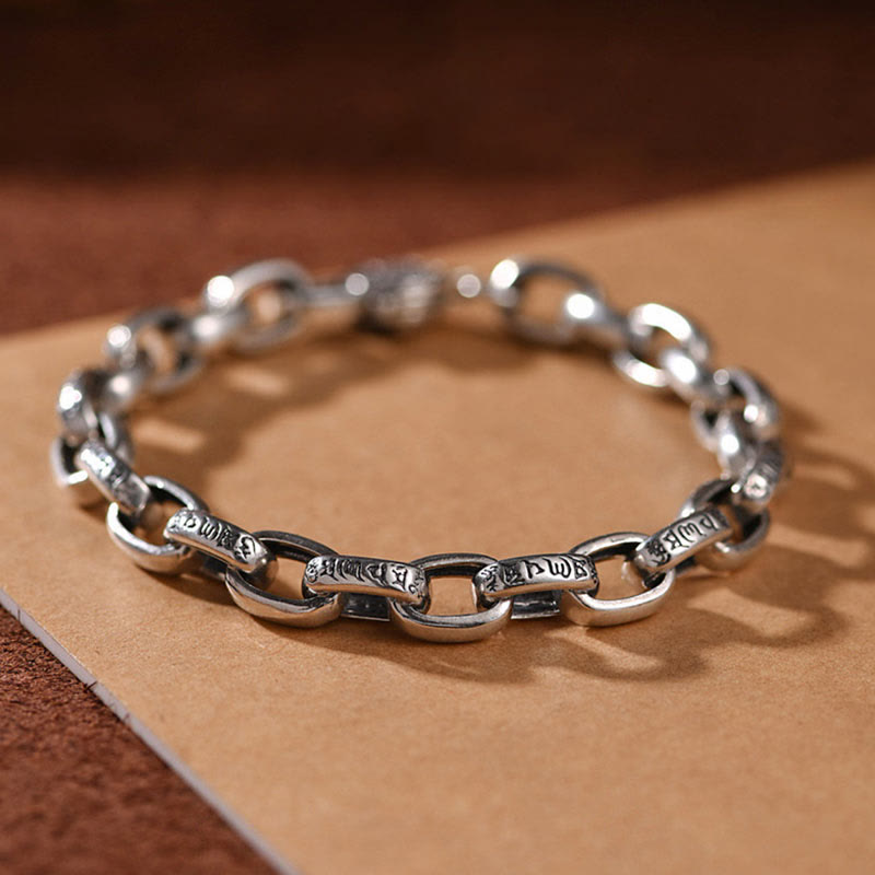 925 Sterling Silver Six True Words Wisdom Calm Bracelet - Image 4