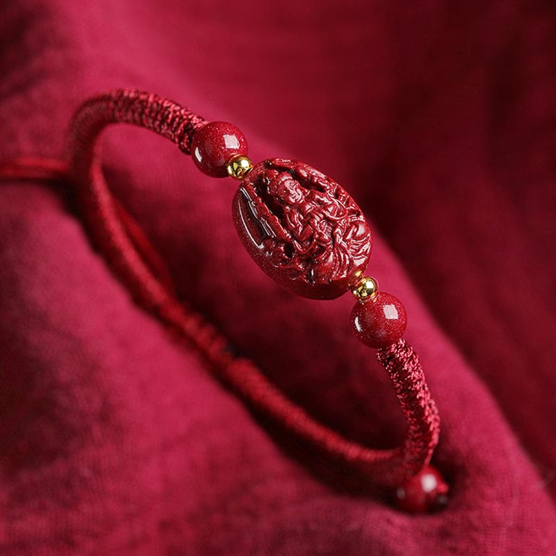 Chinese Zodiac Natal Buddha Cinnabar Keep Away Evil Spirits Rope Bracelet (Extra 30% Off | USE CODE: FS30) - Image 3