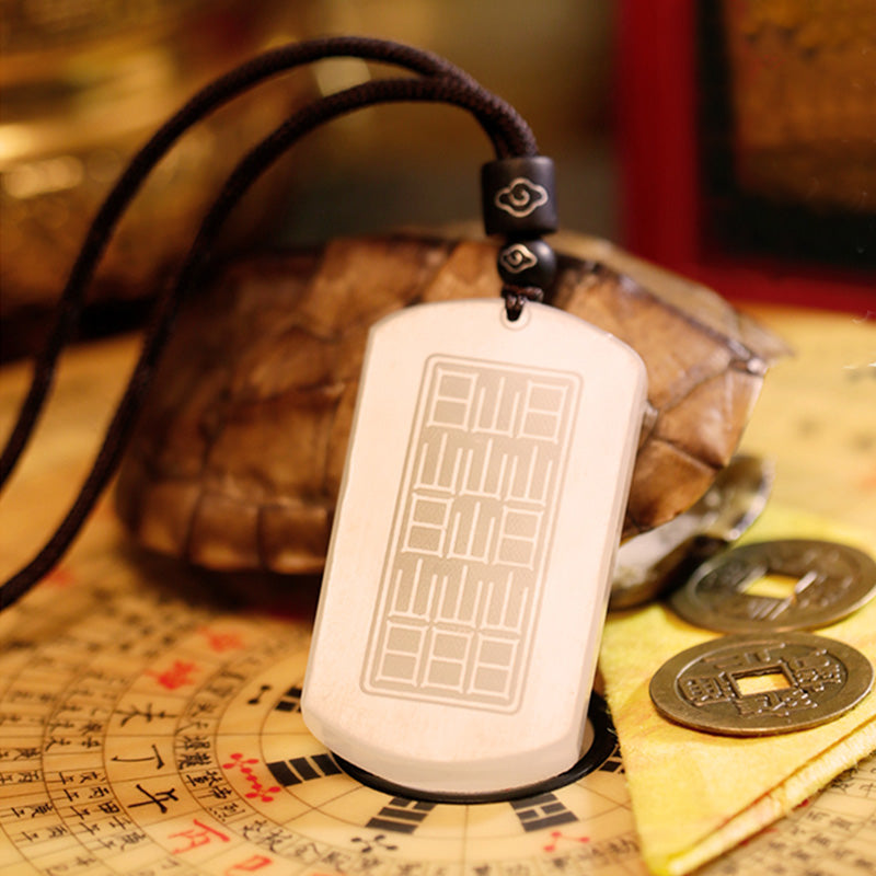 White Jade PiXiu Yin Yang Luck Protection Necklace Pendant - Image 9