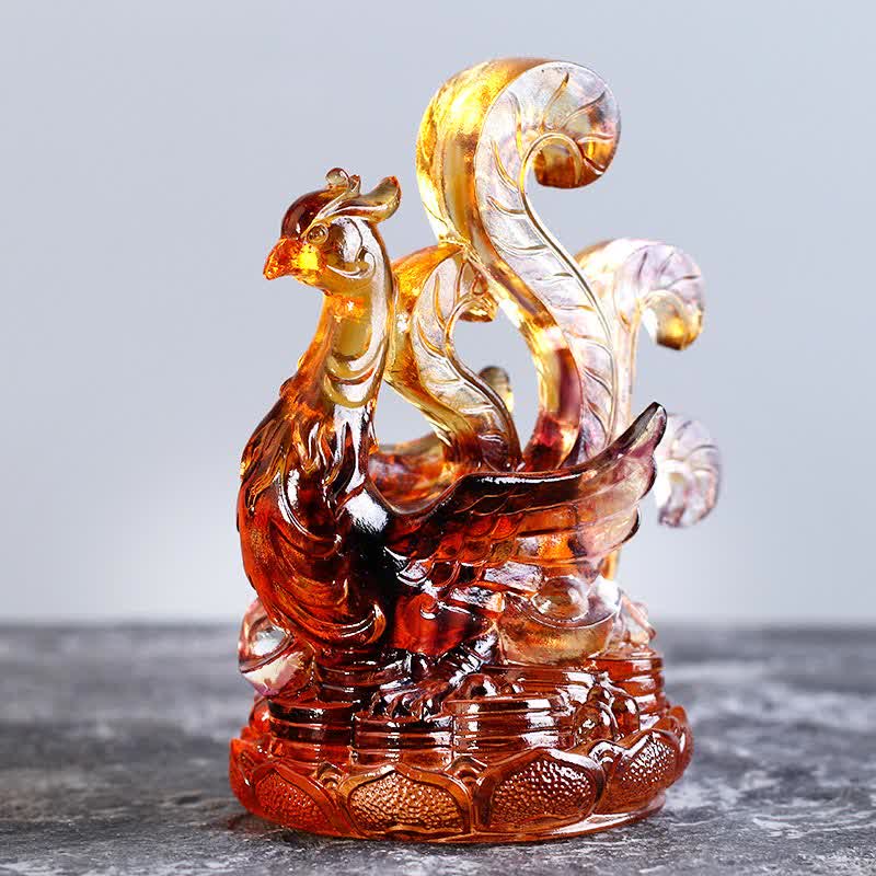 Feng Shui Four Symbols Azure Dragon Handmade Liuli Crystal Art Piece Home Office Decoration - Image 10