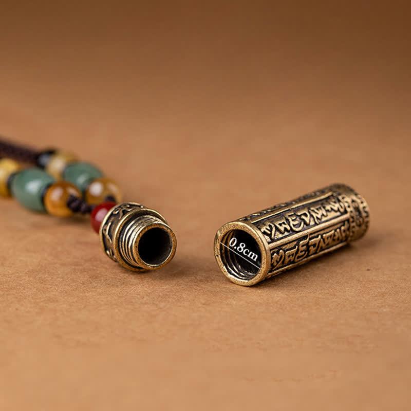 Buddhastoneshop Tibet Om Mani Padme Hum Agate Shurangama Sutra Protection Necklace Pendant - Image 17