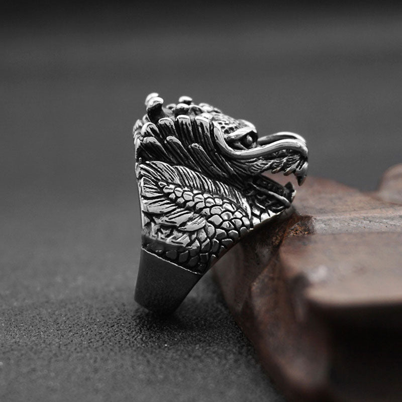 Dragon Balance Titanium Steel Ring - Image 3