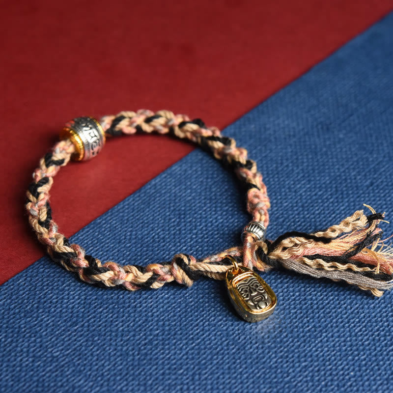 Zakiram Goddess of Wealth Om Mani Padme Hum Peace Handmade Bracelet - Image 4