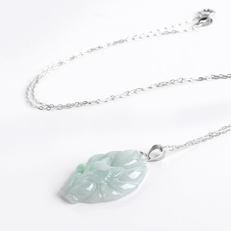 925 Sterling Silver Natural Jade Nine Tailed Fox Prosperity Necklace Pendant - Image 5