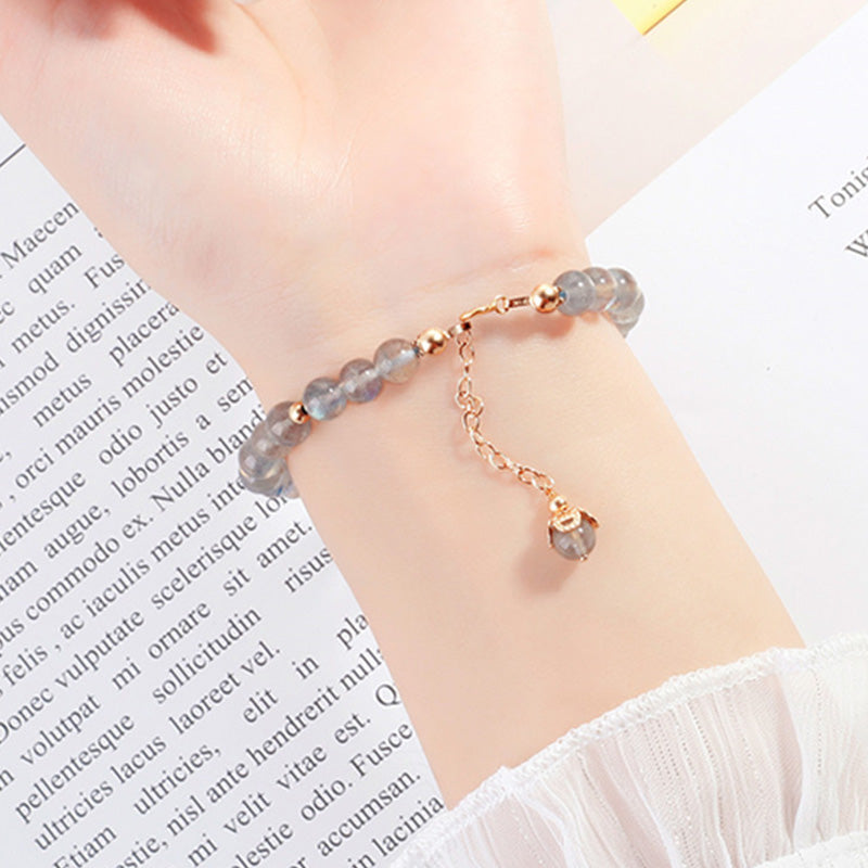 Moonstone Strawberry Quartz PiXiu Healing Bracelet - Image 4