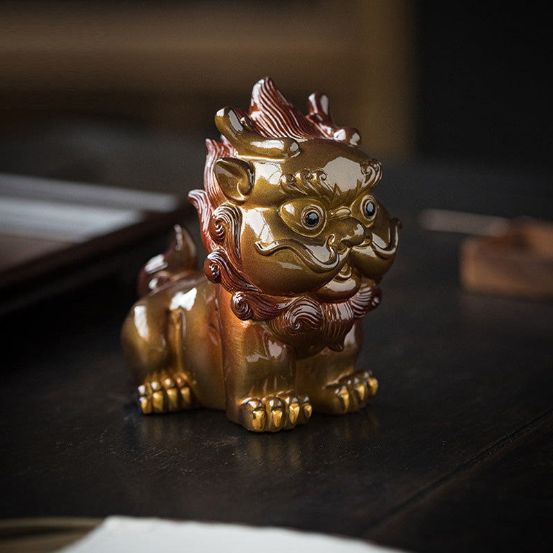 Color Changing Small PiXiu Resin Tea Pet Wealth Home Figurine Decoration - Image 13