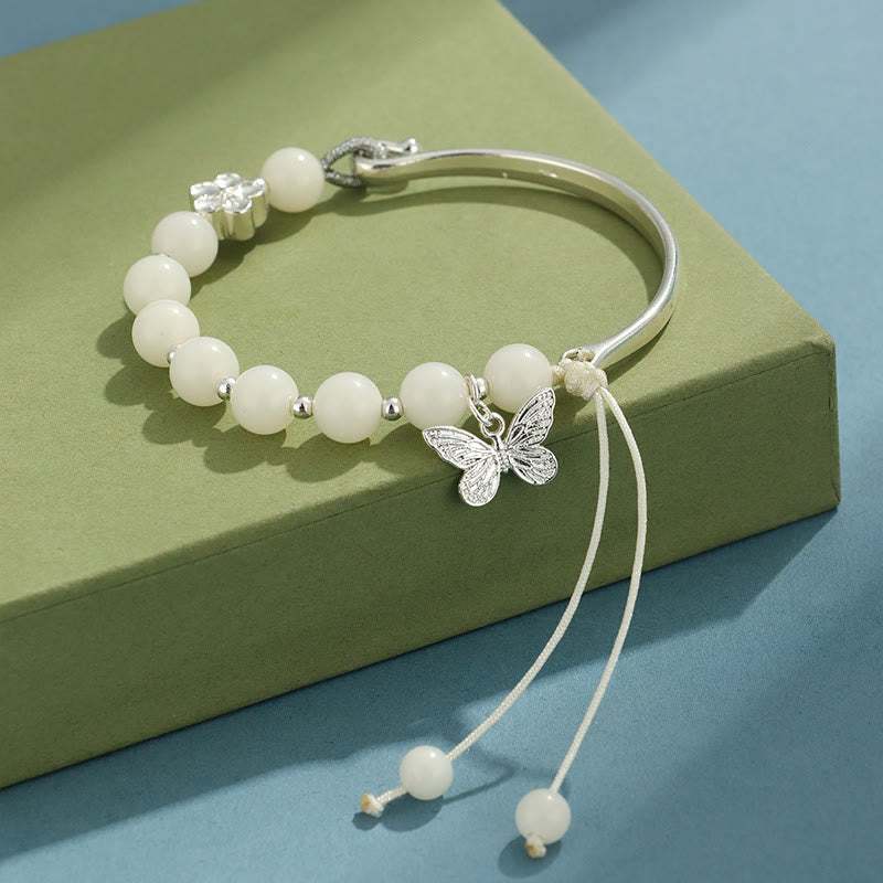 Bodhi Seed Butterfly Lotus Luck Wealth Bracelet Bangle
