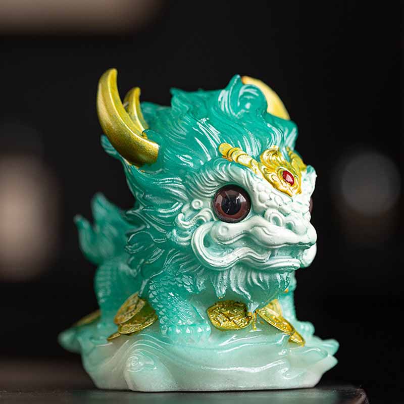 Color Changing Small Kirin Resin Tea Pet Home Figurine Decoration - Image 27