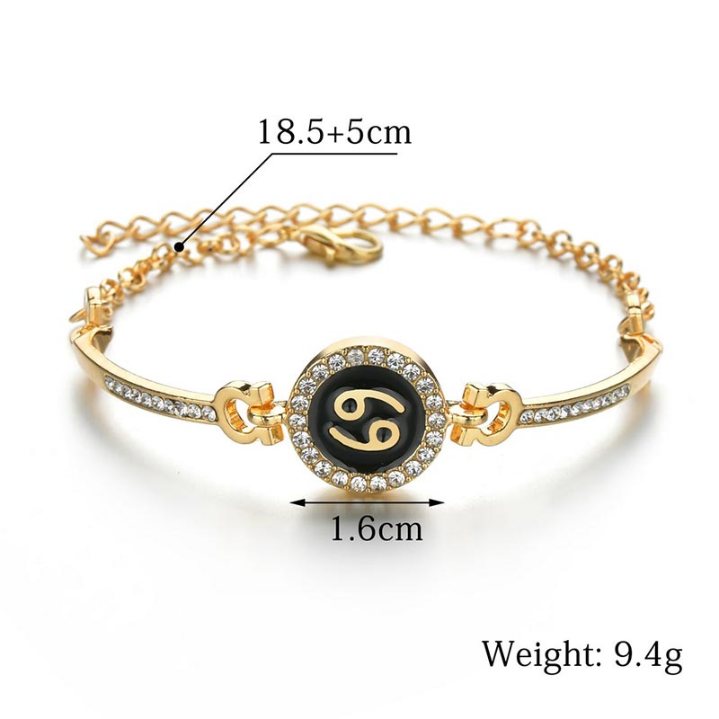 12 Constellations of the Zodiac Rhinestone Chain Adjustable Bracelet (Extra 30% Off | USE CODE: FS30) - Image 16