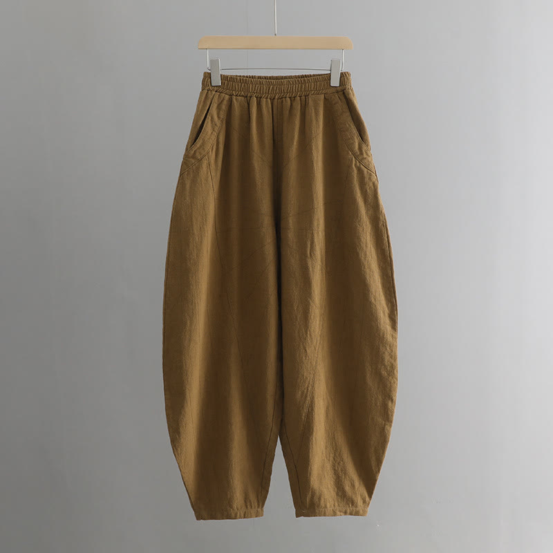 Solid Color Loose Yoga Harem Pants With Pockets - Image 44