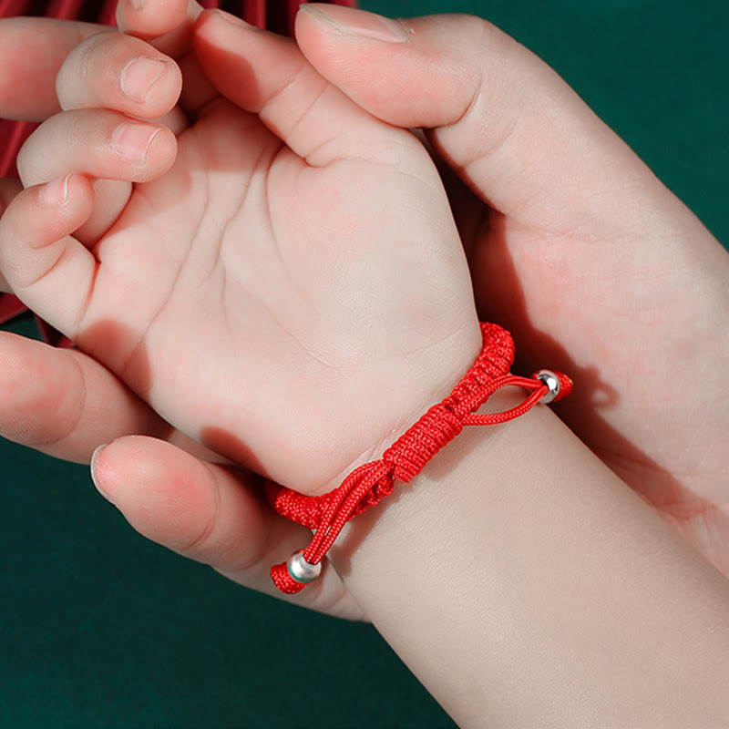 925 Sterling Silver Handmade Fu Character Lucky Money Bag Chinese Lock Charm Bell Lotus Copper Coin King Kong Knot Braided Kids Bracelet - Image 14