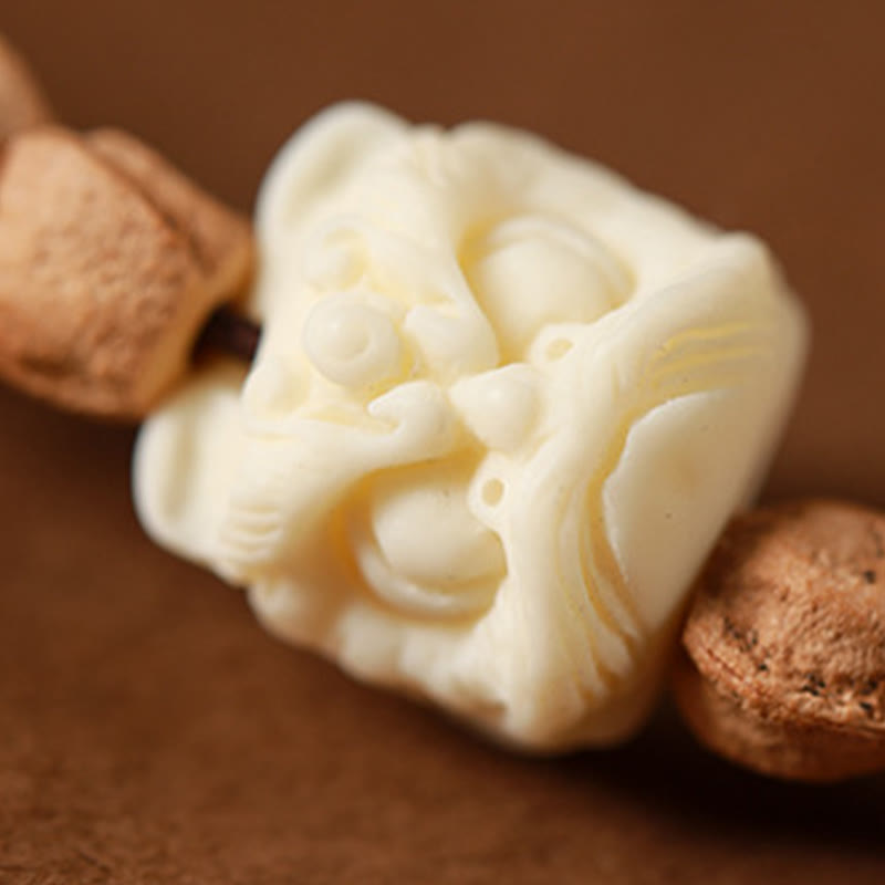 108 Beads Bodhi Seed Red Agate Deer Head Wisdom Mala Bracelet - Image 13