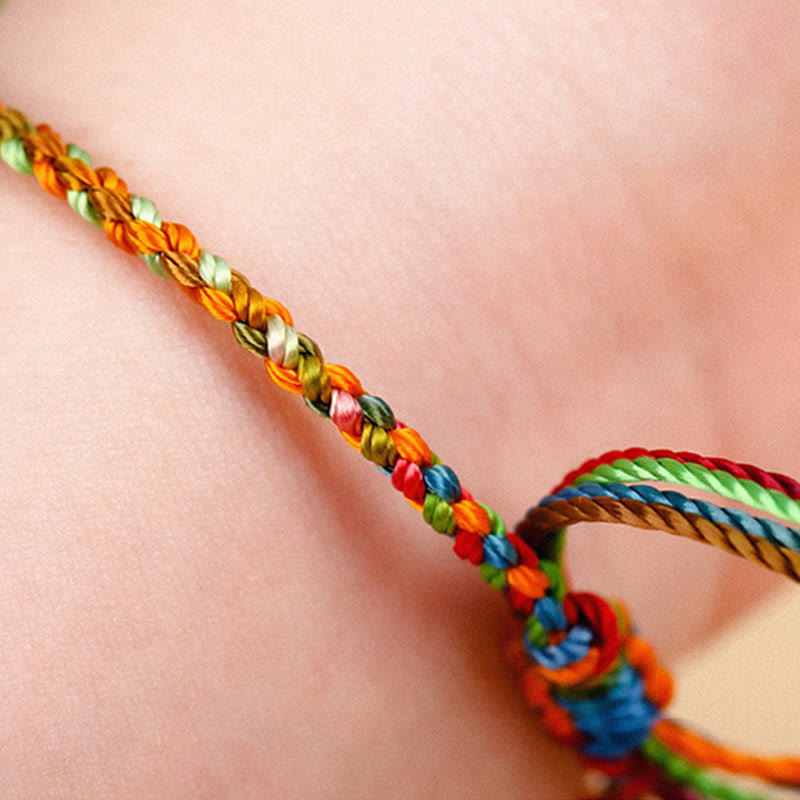 "May all your wishes come true" Lucky Multicolored Bracelet - Image 8