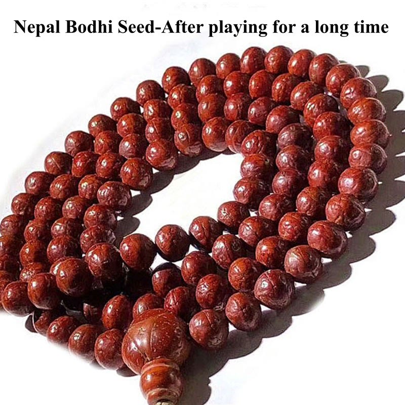 108 Mala Beads Nepal Bodhi Seed Luck Wealth Tassel Bracelet - Image 15