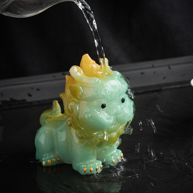 Color Changing Small PiXiu Resin Tea Pet Wealth Home Figurine Decoration - Image 18