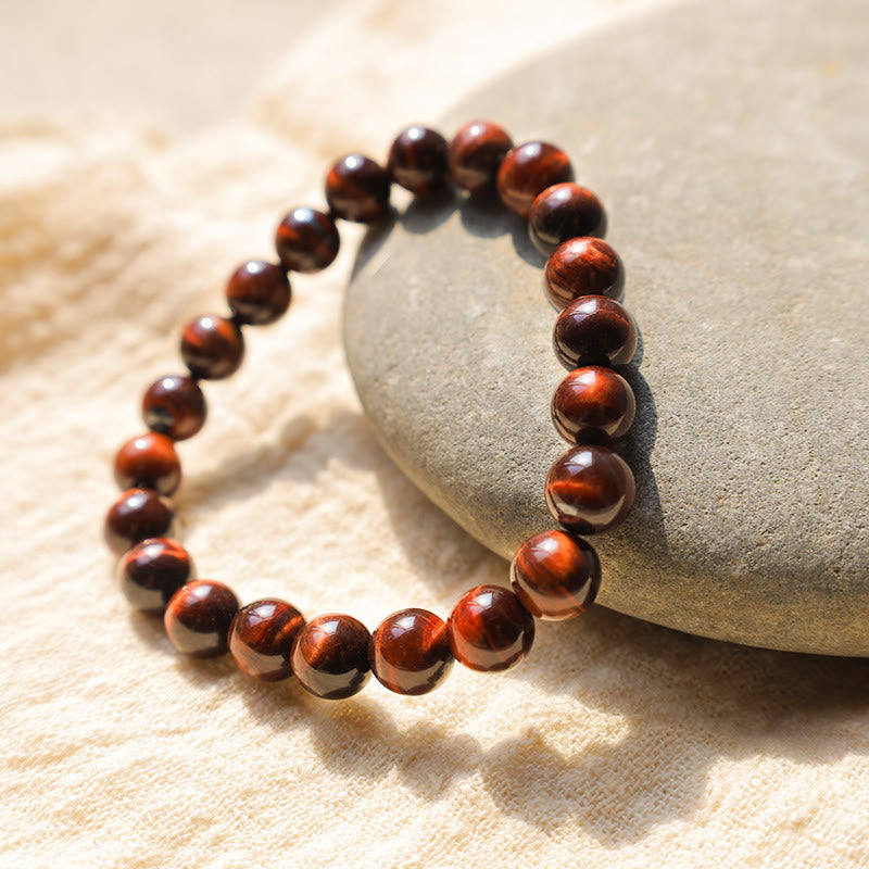 Natural Tiger Eye Healing Bead Bracelet - Image 6