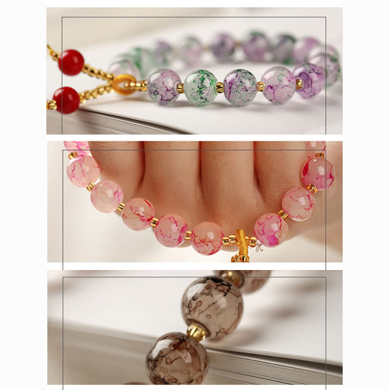 Liuli Glass Bead Blessing Harmony Bracelet - Image 11