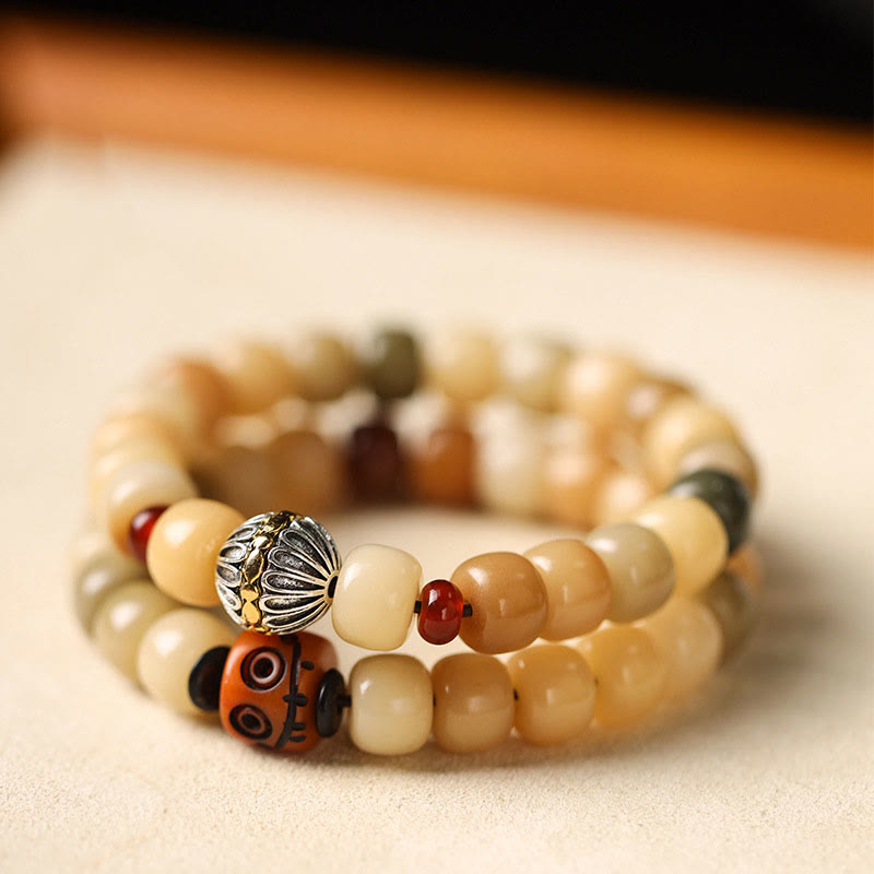 Natural Bodhi Seed The Lord of the Corpse Forest Om Mani Padme Hum Wisdom Bracelet