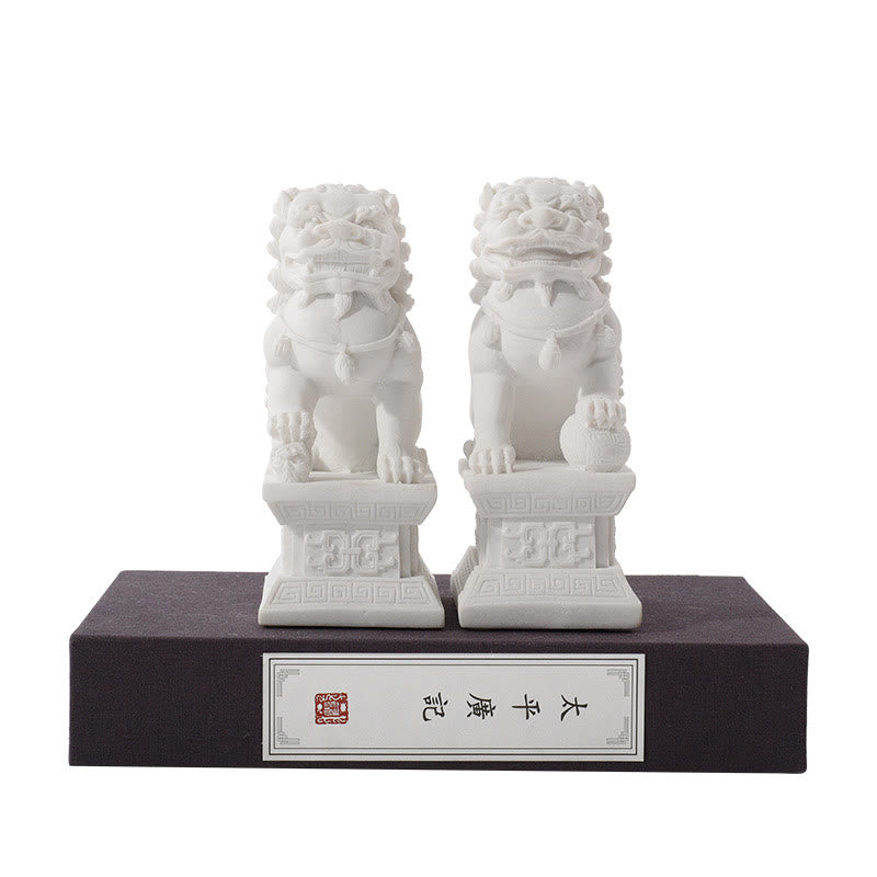 2Pcs Lion Statue Courage Strength Resin Home Office Decoration - Image 4