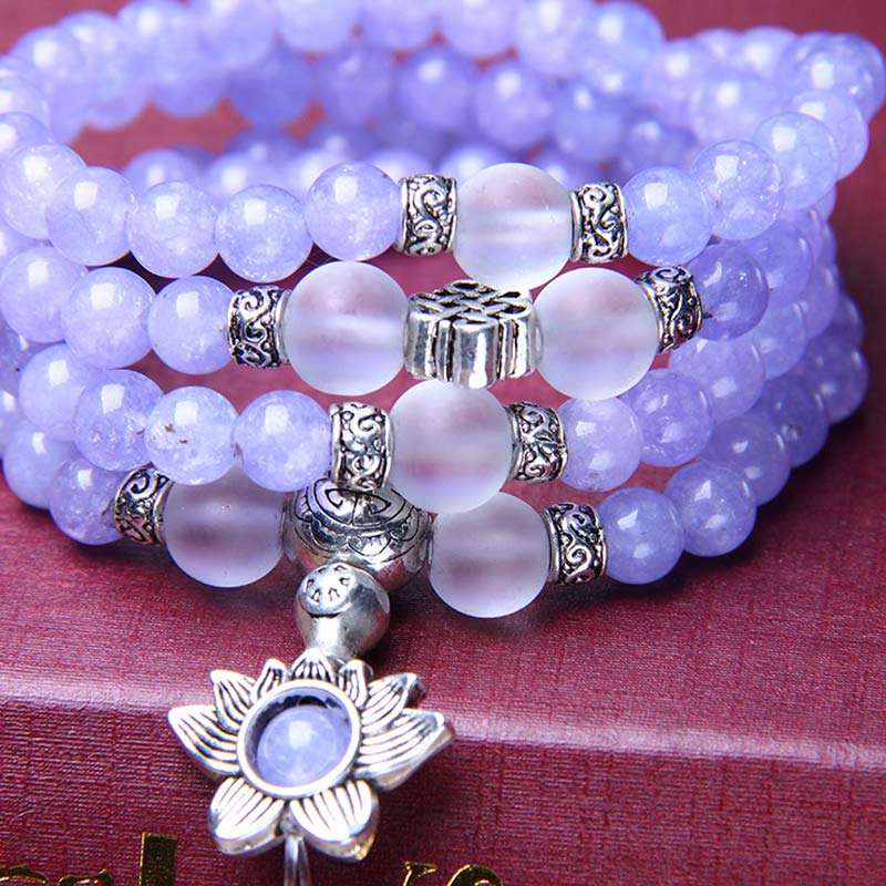 Purple Jasper Bead Strength Bracelet Mala - Image 5