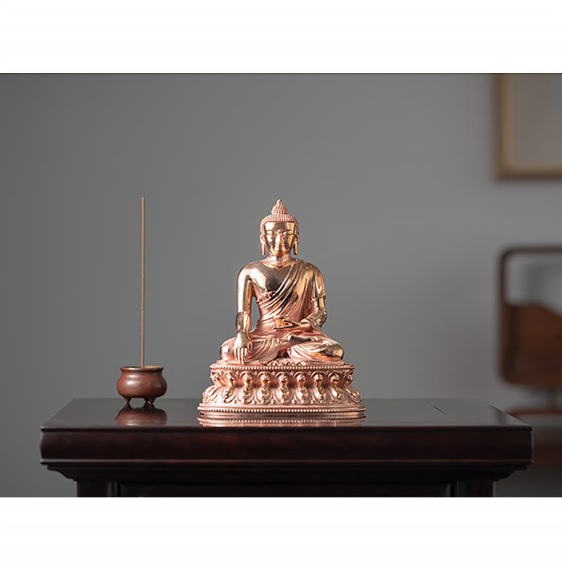 Gautama Shakyamuni Buddha Figurine Serenity Copper Statue Home Decoration - Image 11