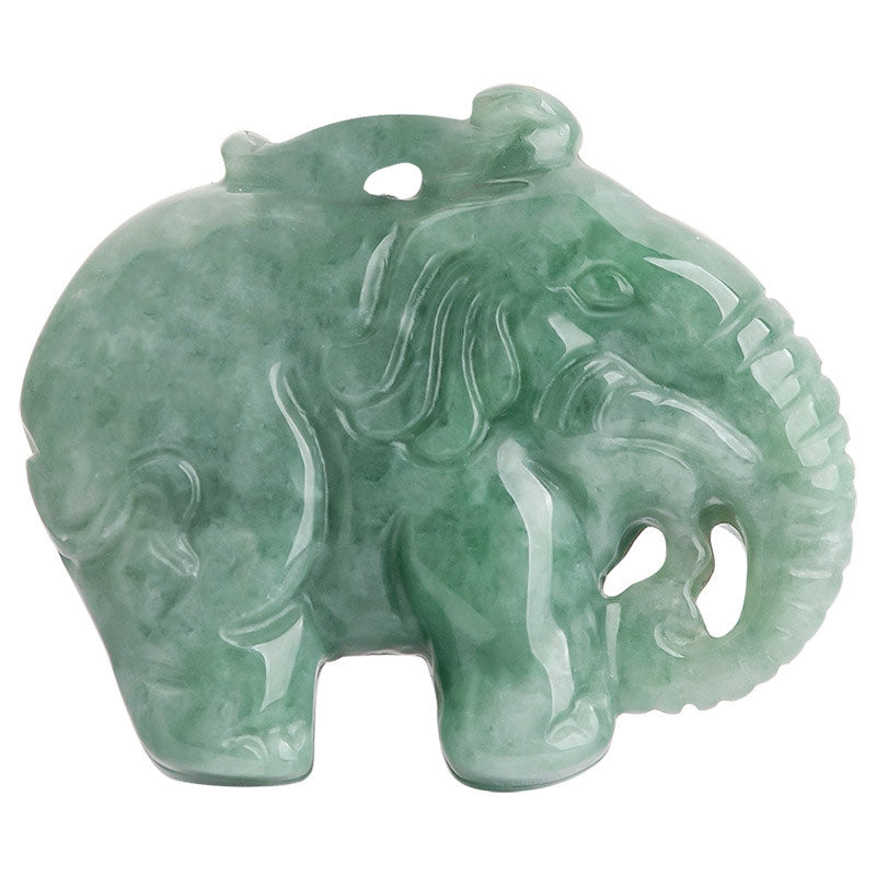 Elephant Jade Luck Strength Necklace String Pendant - Image 6