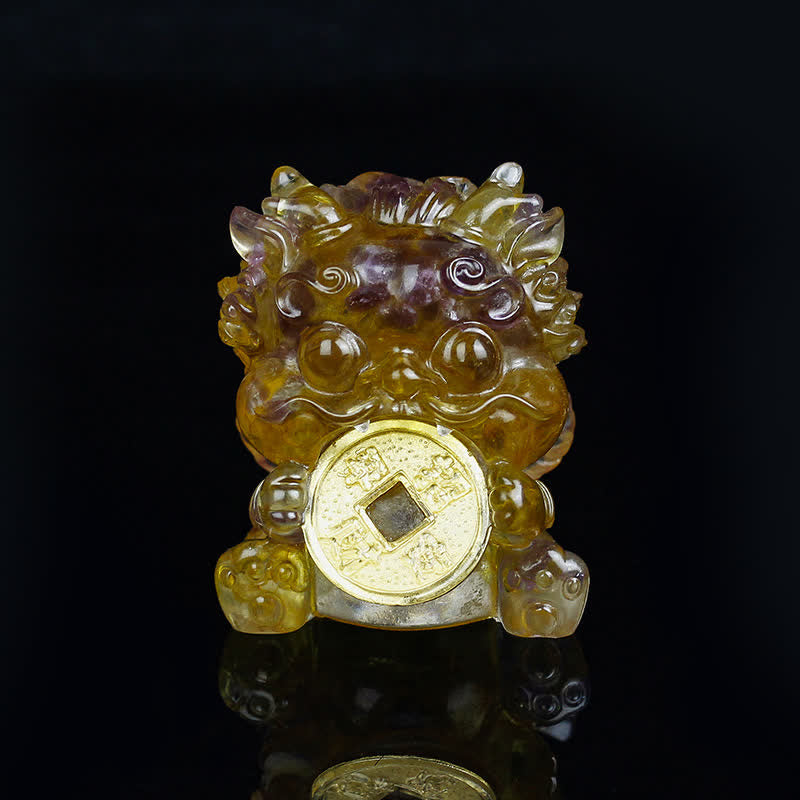 Handmade Cute PiXiu Gold Coin Crystal Fengshui Energy Wealth Fortune Home Decoration - Image 15