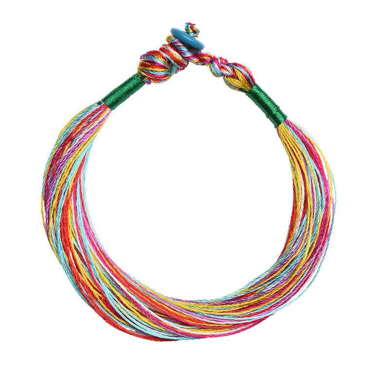 Tibetan Handmade Five Colorful Thread Dragon Boat Festival Protection Adult Child String Bracelet - Image 9