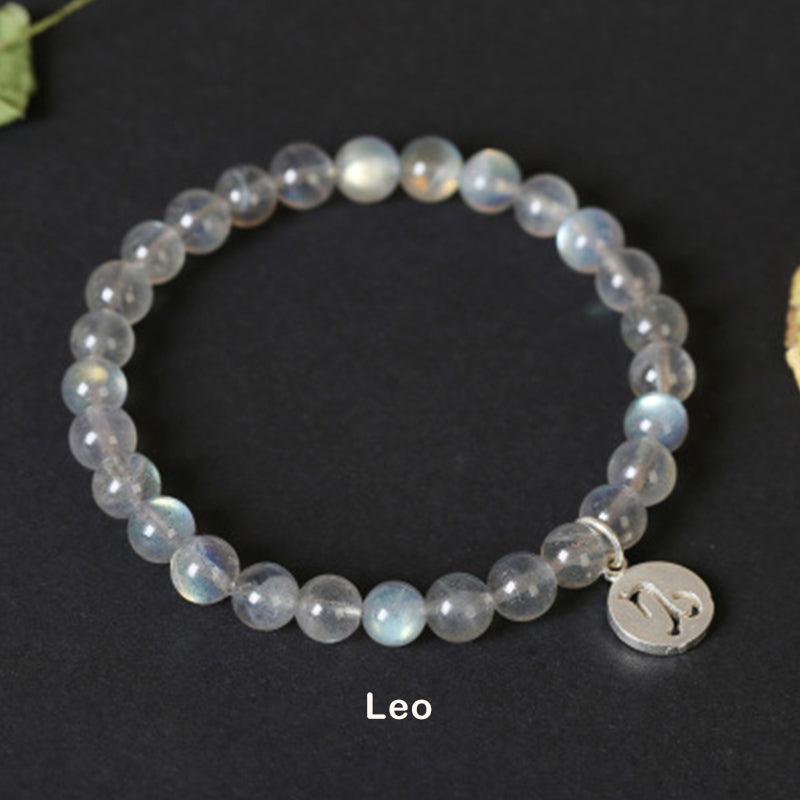 12 Constellations of the Zodiac Moonstone Charming Bracelet - Image 13