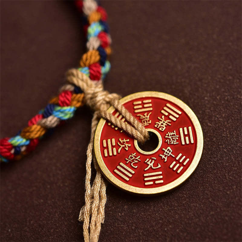 Handmade Bagua Harmony Multicolored Rope Bracelet - Image 4