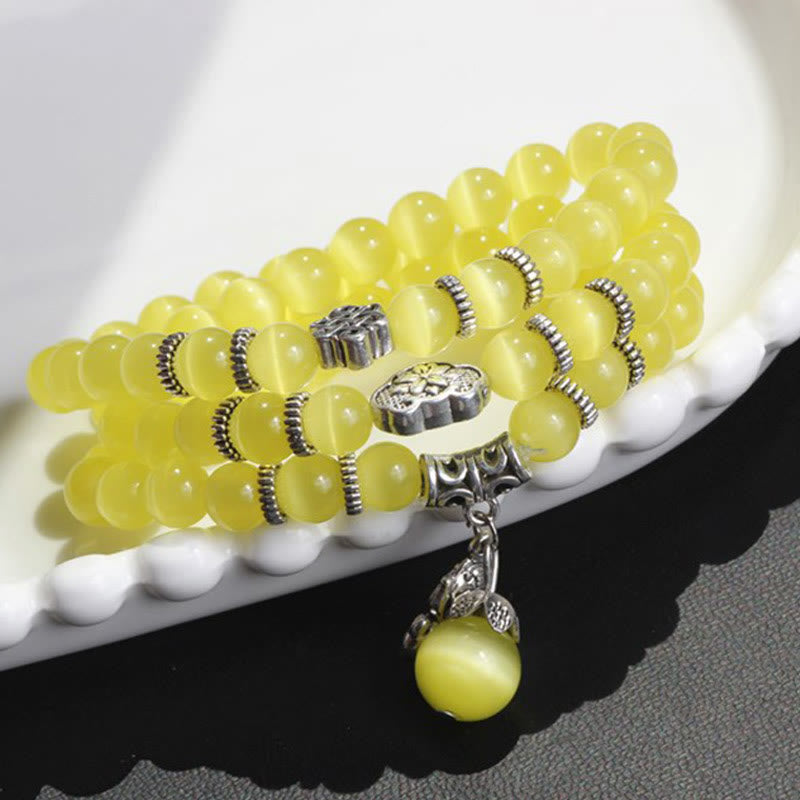 Cat Eye PiXiu Support Triple Wrap Bracelet - Image 15