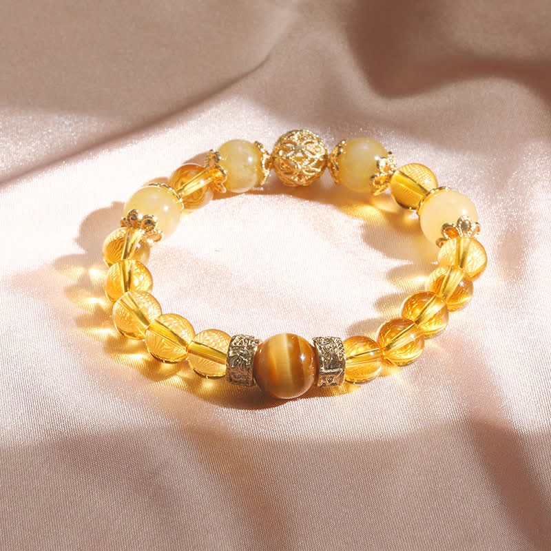Citrine Generosity Prosperity Beaded Bracelet