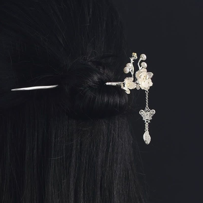 Plum Blossom Butterfly Love Freedom Tassel Hairpin - Image 5