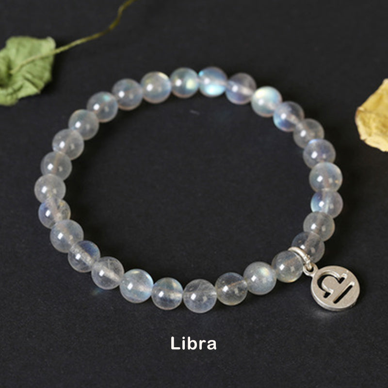 12 Constellations of the Zodiac Moonstone Charming Bracelet - Image 15