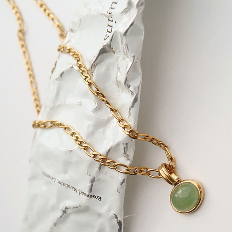 Oval Turquoise Strength Titanium Steel Necklace Pendant - Image 8