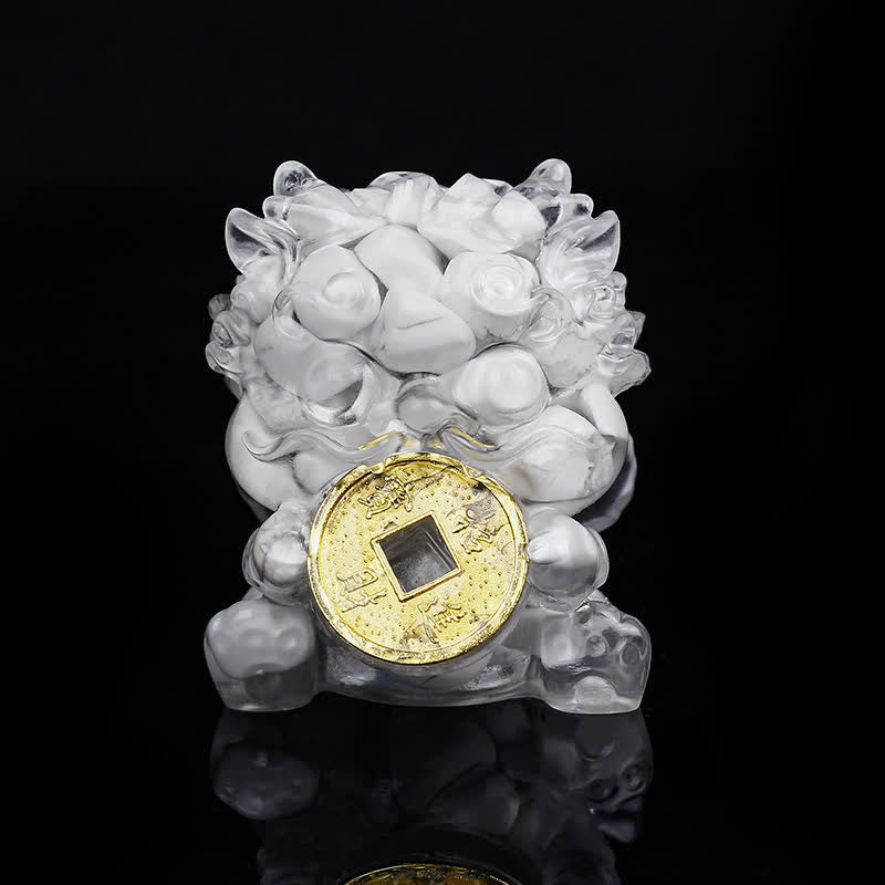 Handmade Cute PiXiu Gold Coin Crystal Fengshui Energy Wealth Fortune Home Decoration - Image 20