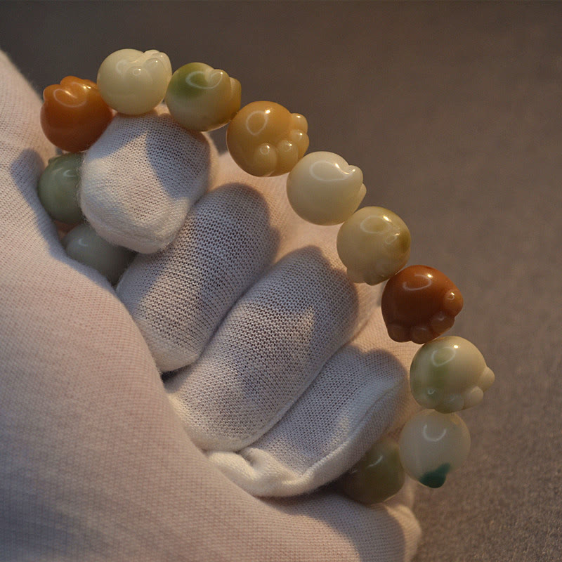 Multilayered Bodhi Seed Cute Cat Paw Calm Harmony Bracelet - Image 8