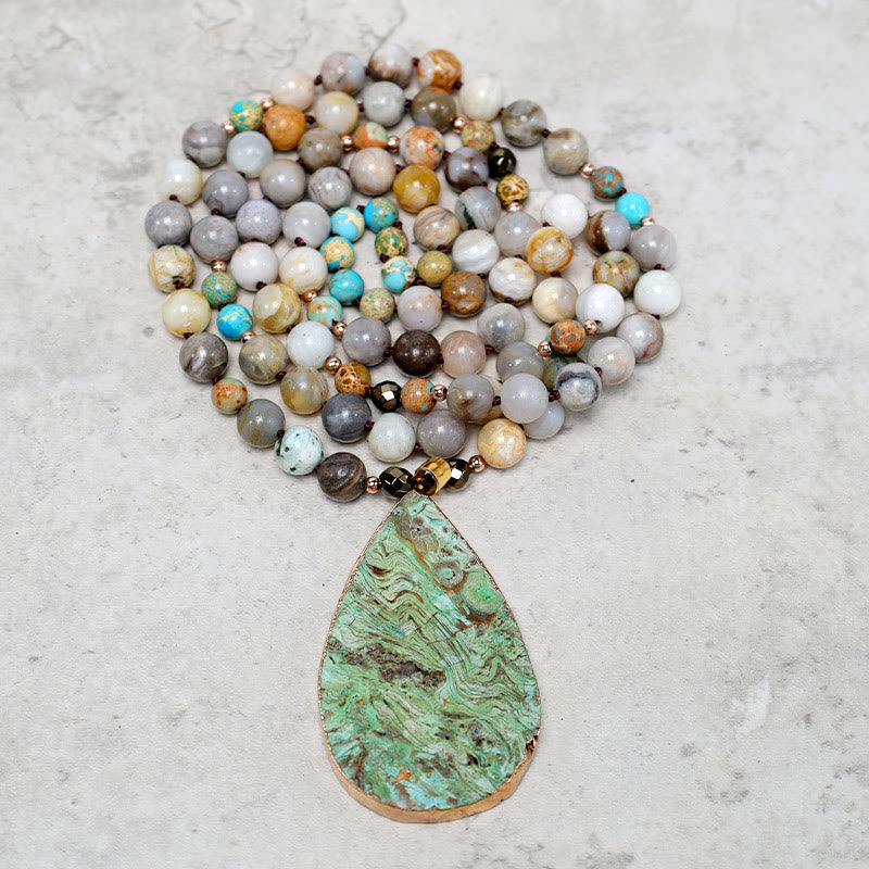 Natural Ocean Picasso Jasper Beaded Healing Neckace - Image 8