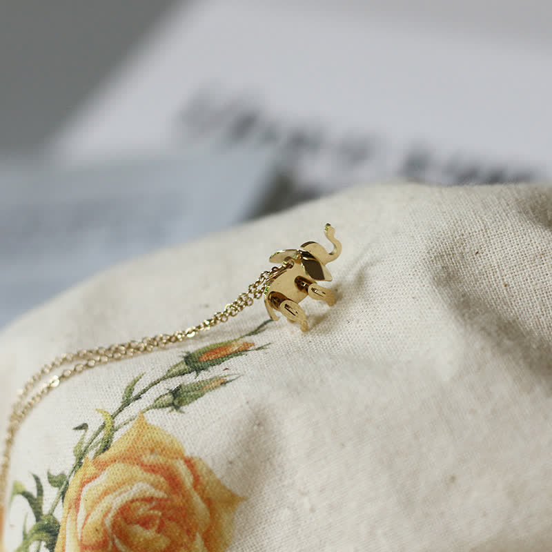 Elephant Titanium Steel Luck Necklace Chain Pendant - Image 7