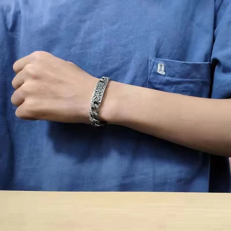 Vintage Patterns Engraved Healing Bracelet - Image 10