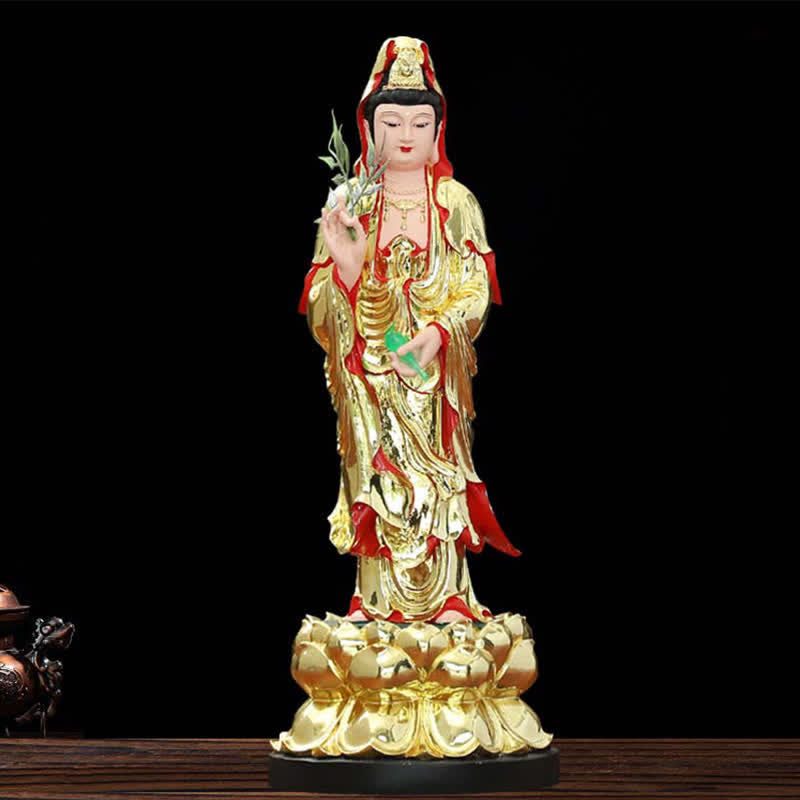 Chenrezig Bodhisattva Avalokitesvara Figurine Harmony Resin Statue Home Decoration - Image 5