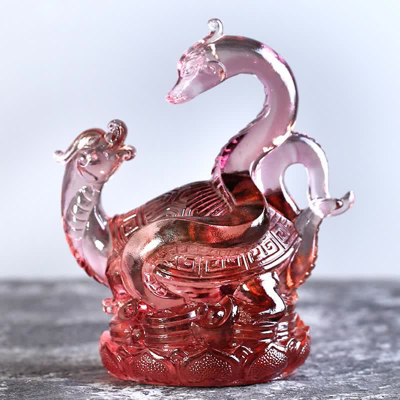 Feng Shui Four Symbols Azure Dragon Handmade Liuli Crystal Art Piece Home Office Decoration - Image 14