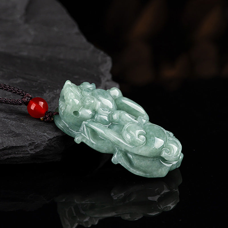 Jade PiXiu Wealth Luck String Necklace Pendant - Image 7