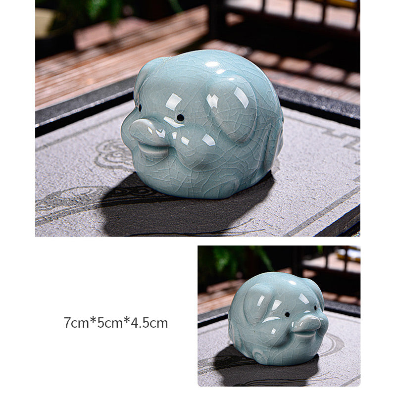 Chinese Zodiac Wealth Ceramic Tea Pet Home Figurine Decoration - Image 28