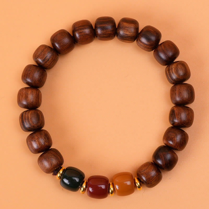 Ebony Wood Rosewood Peace Balance Bracelet - Image 13