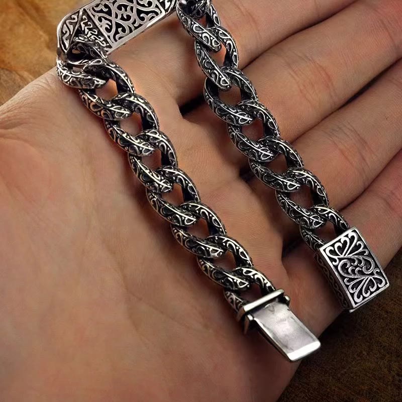 Vintage Patterns Engraved Healing Bracelet - Image 5